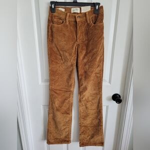 Universal Thread Women's High-Rise Ankle Bootcut Leg Corduroy Pants Sz 24 Brown